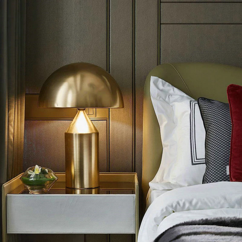 Table Lamp Modern Dome Shape with Plug-In Cord and Inline Switch