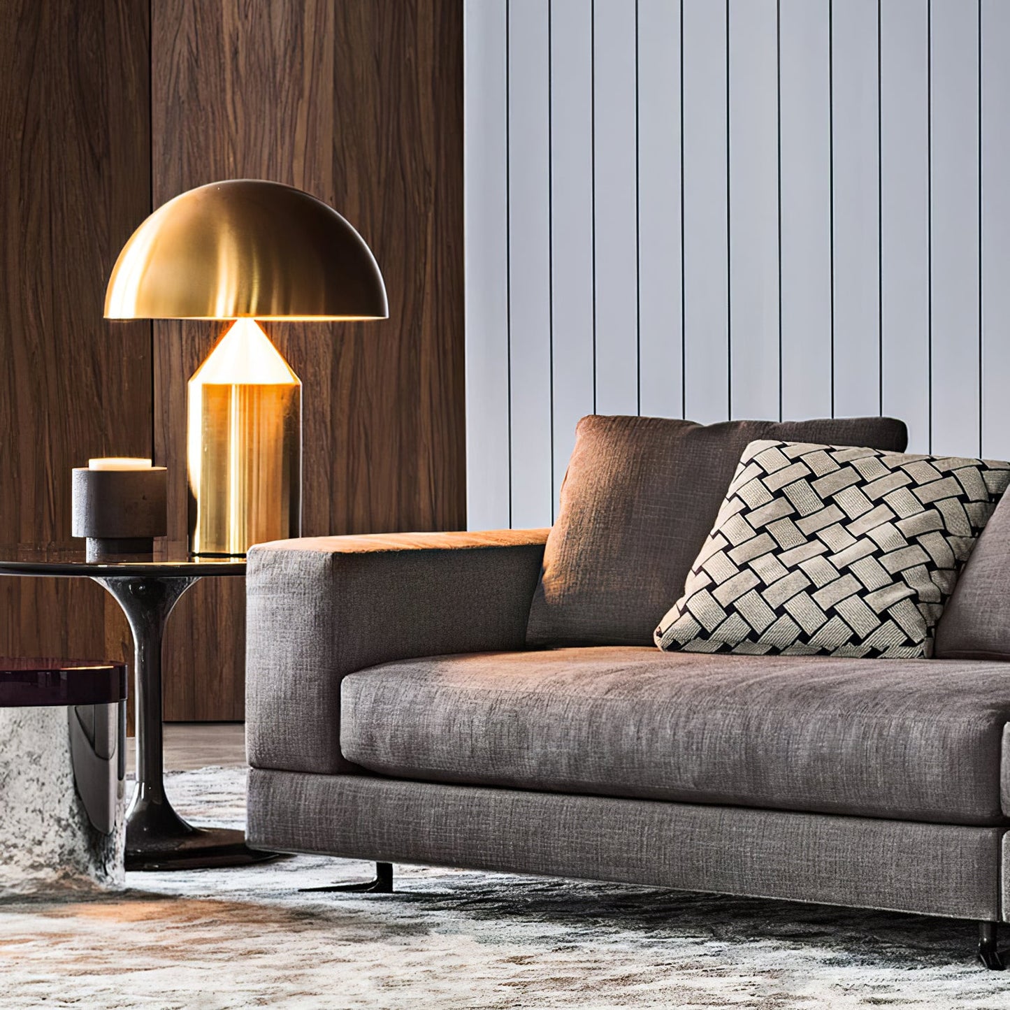 Table Lamp Modern Dome Shape with Plug-In Cord and Inline Switch