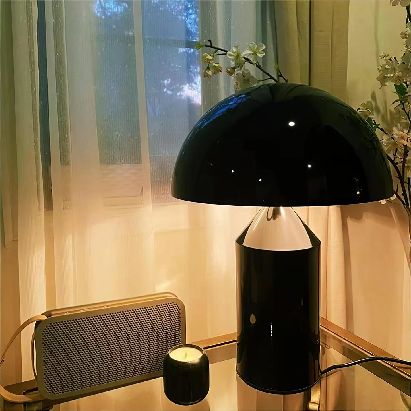Table Lamp Modern Dome Shape with Plug-In Cord and Inline Switch