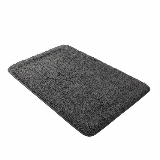 Thick Chenille Bath Mat with Anti-Slip Bottom