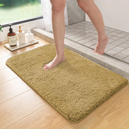 Thick Chenille Bath Mat with Anti-Slip Bottom