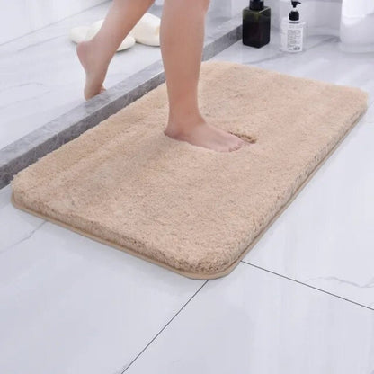 Thick Plush Bath Mat with Non-Slip Backing and High Absorbency