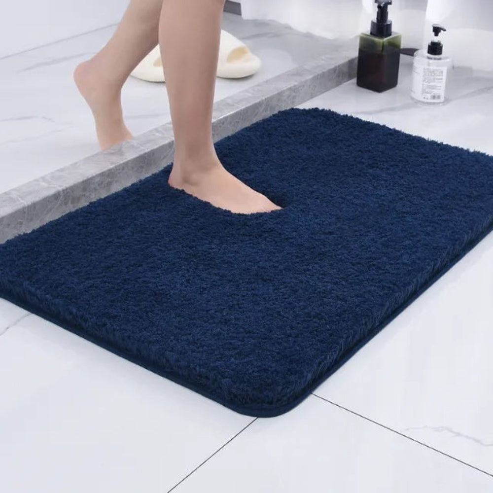 Thick Plush Bath Mat with Non-Slip Backing and High Absorbency