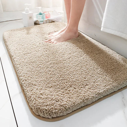 Thick Shaggy Bath Mat with Anti-Slip Bottom and Machine Washable