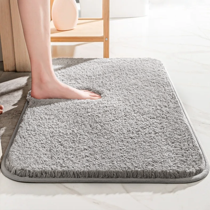 Thick Shaggy Bath Mat with Anti-Slip Bottom and Machine Washable