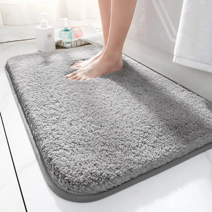 Thick Shaggy Bath Mat with Anti-Slip Bottom and Machine Washable