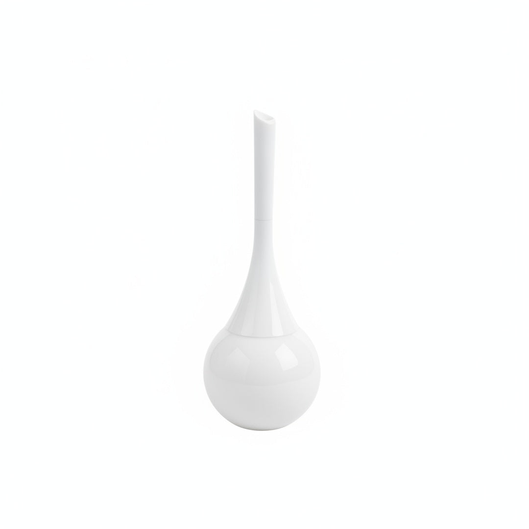 Toilet Brush with Holder and Hammered Teardrop Design