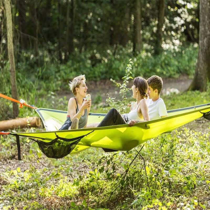 Triangle Multi-Person Camping Hammock with 3-Point Anchoring