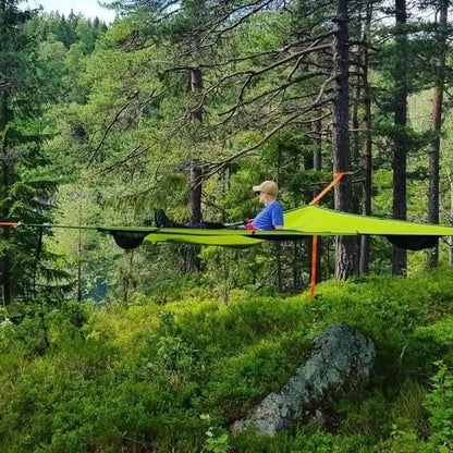 Triangle Multi-Person Camping Hammock with 3-Point Anchoring