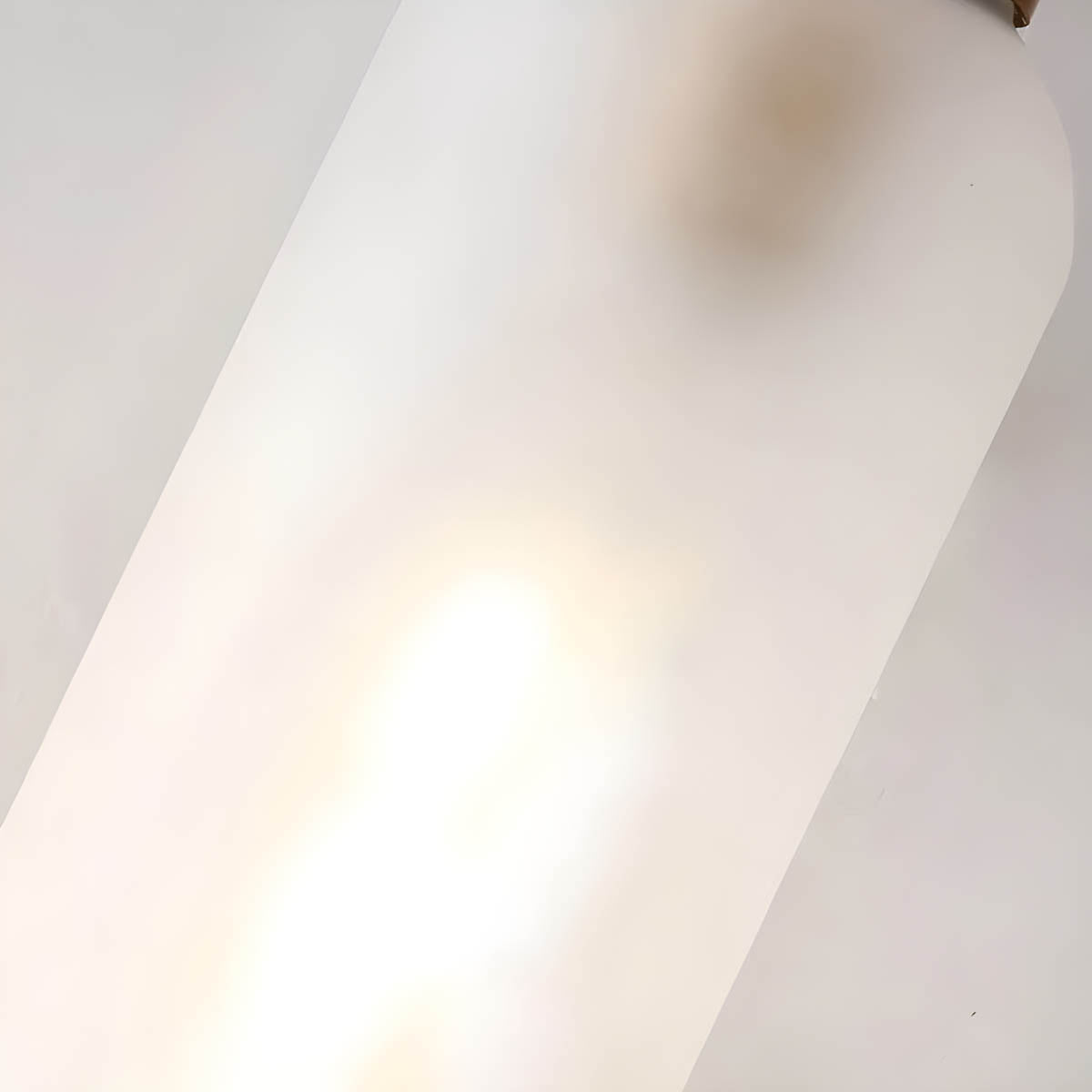 Wall Lamp Art Deco with Cylindrical Glass Shade and Arched Brass Frame