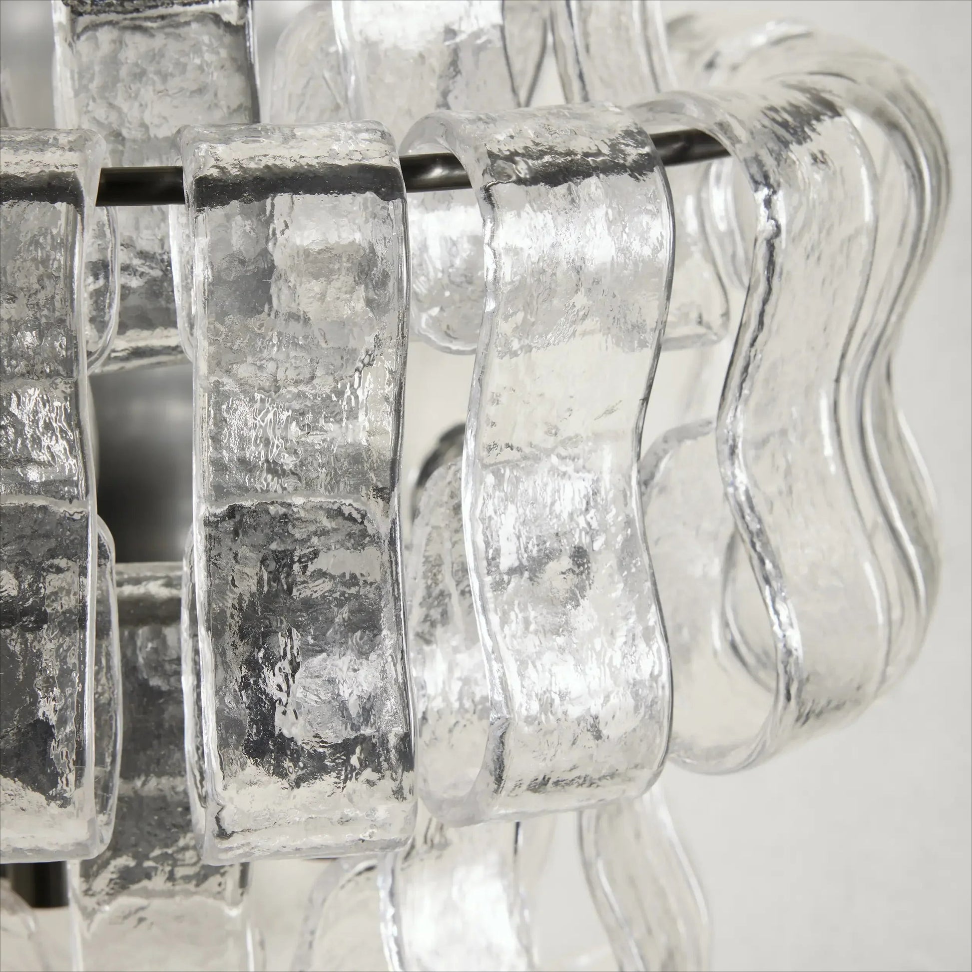Wall Lamp Art Deco with Layered Textured Glass Shade