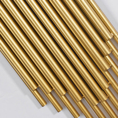 Wall Lamp Art Deco with Rectangular Fabric Shade and Gold Tube Frame