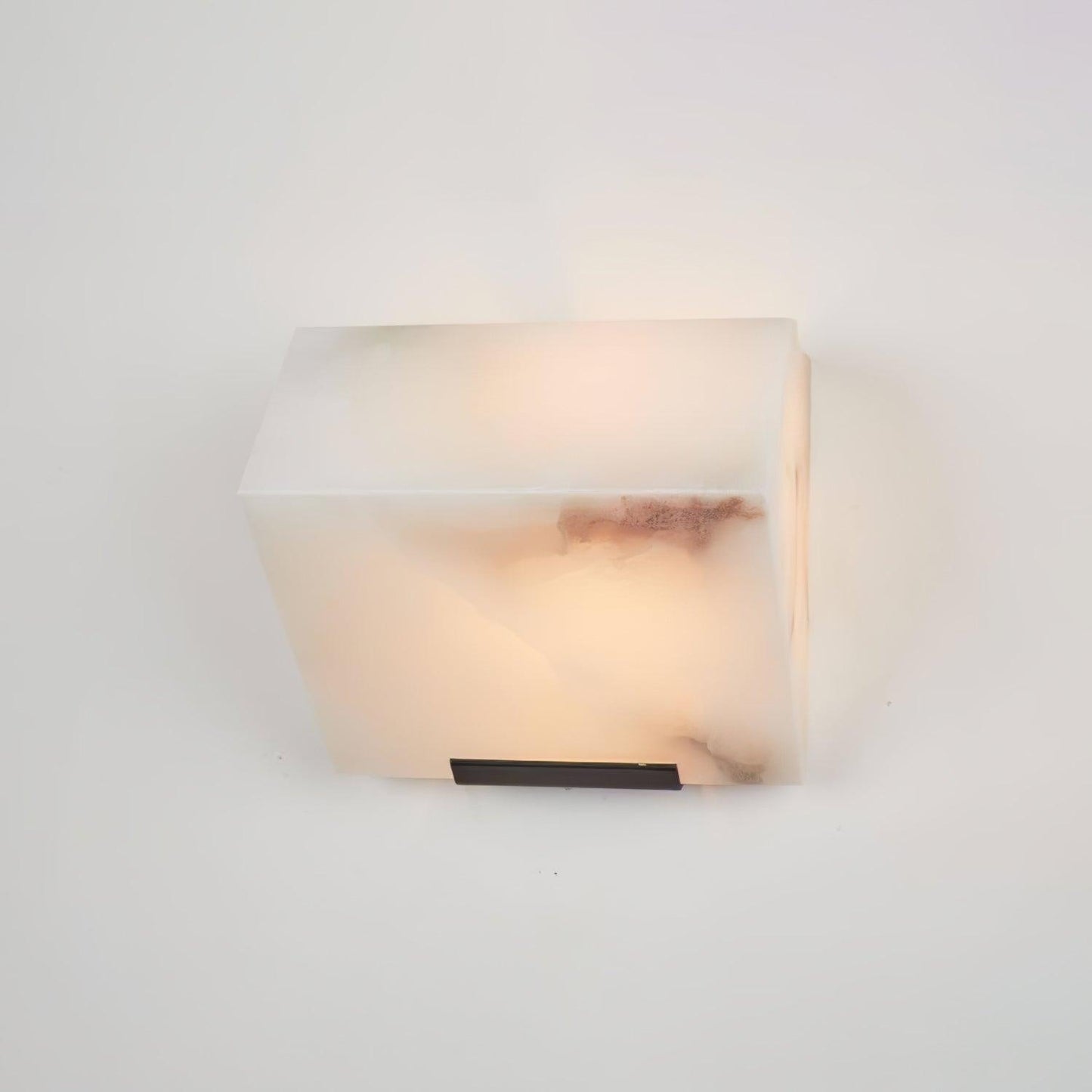 Wall Lamp Art Deco with Stacked Alabaster Cube Shades and Integrated LED