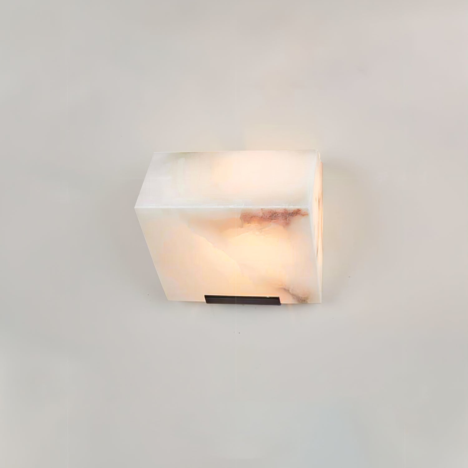Wall Lamp Art Deco with Stacked Alabaster Cube Shades and Integrated LED