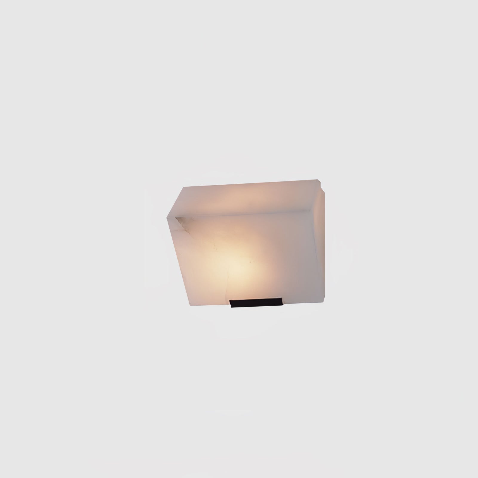 Wall Lamp Art Deco with Stacked Alabaster Cube Shades and Integrated LED