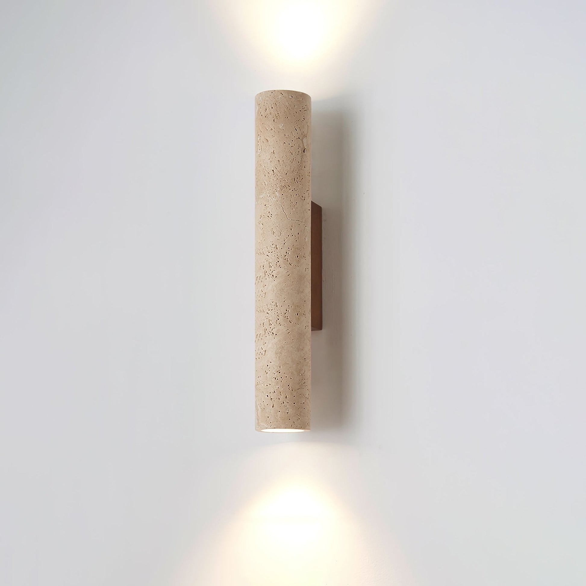 Wall Lamp Minimalist Cylindrical Travertine Stone Up Down Light