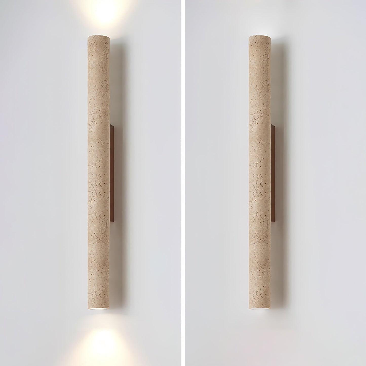 Wall Lamp Minimalist Cylindrical Travertine Stone Up Down Light