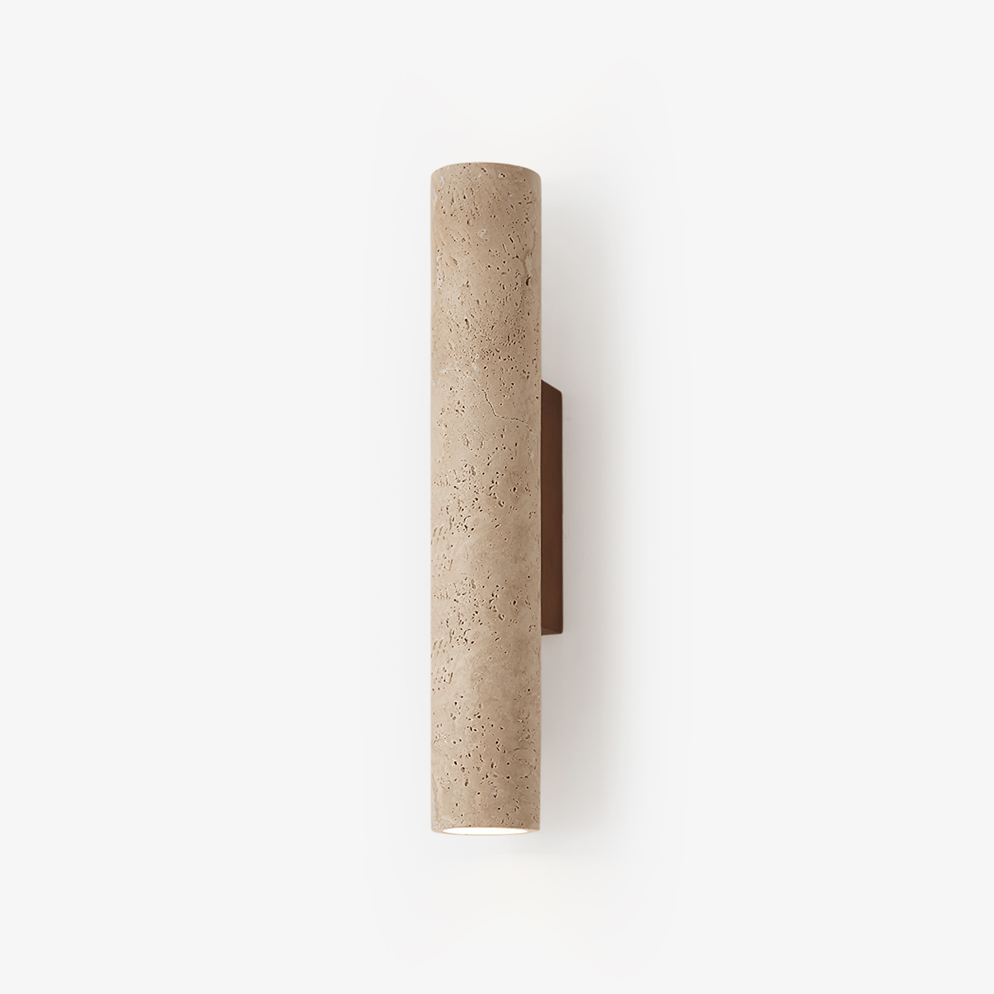 Wall Lamp Minimalist Cylindrical Travertine Stone Up Down Light