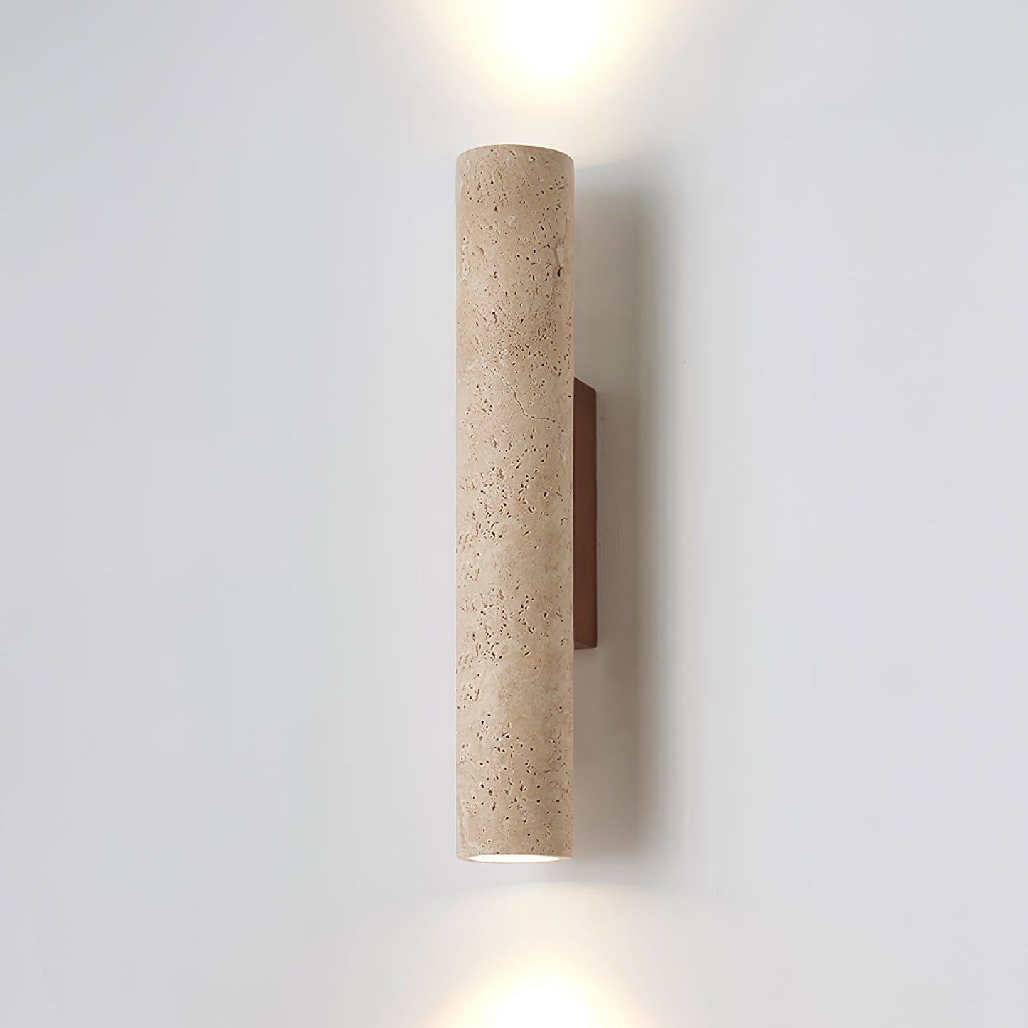 Wall Lamp Minimalist Cylindrical Travertine Stone Up Down Light