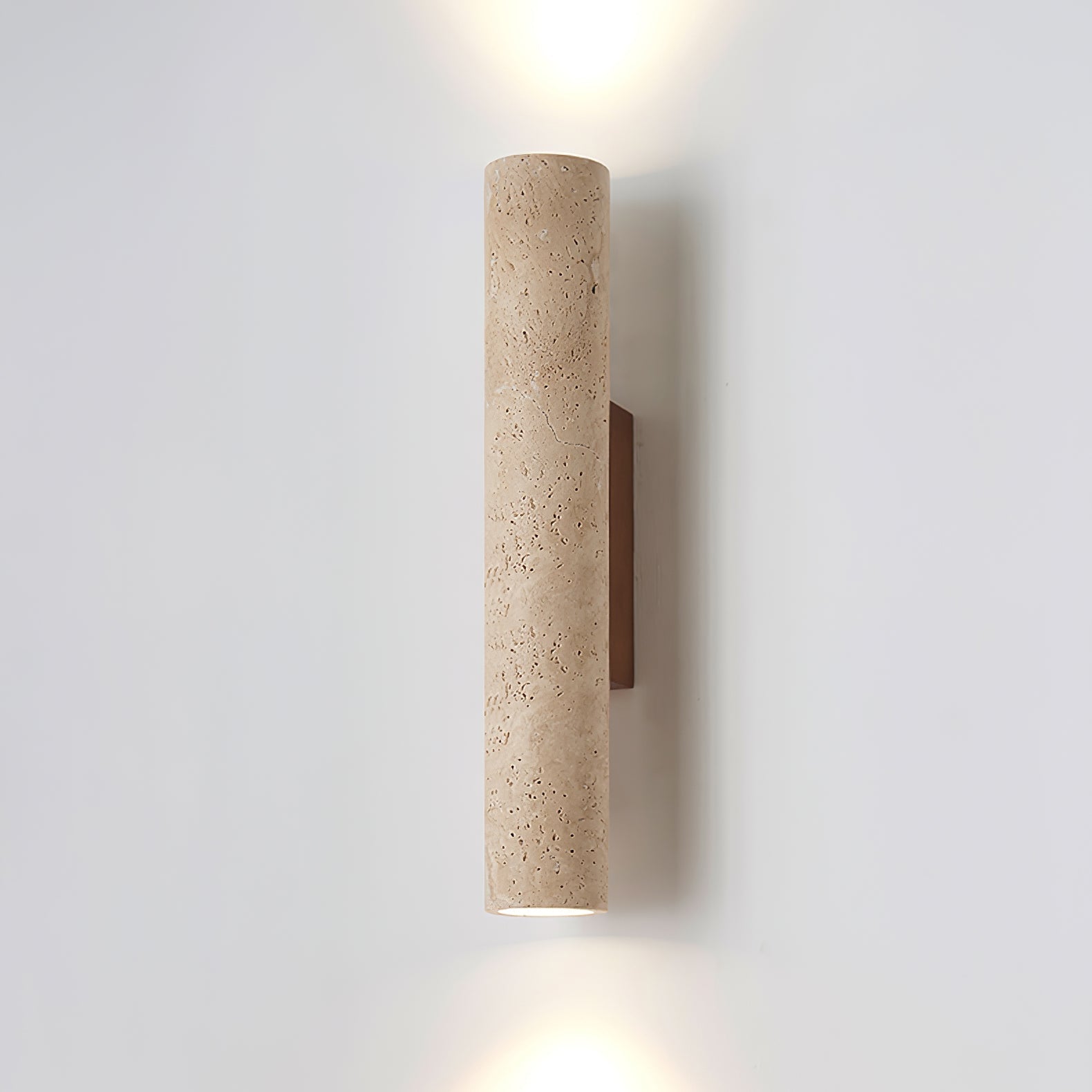 Wall Lamp Minimalist Cylindrical Travertine Stone Up Down Light