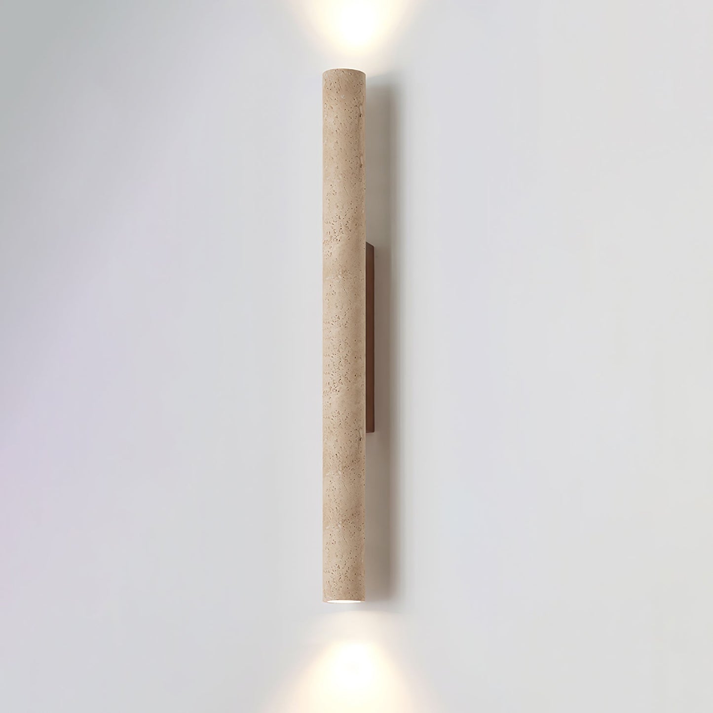 Wall Lamp Minimalist Cylindrical Travertine Stone Up Down Light