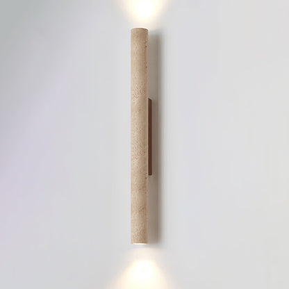 Wall Lamp Minimalist Cylindrical Travertine Stone Up Down Light
