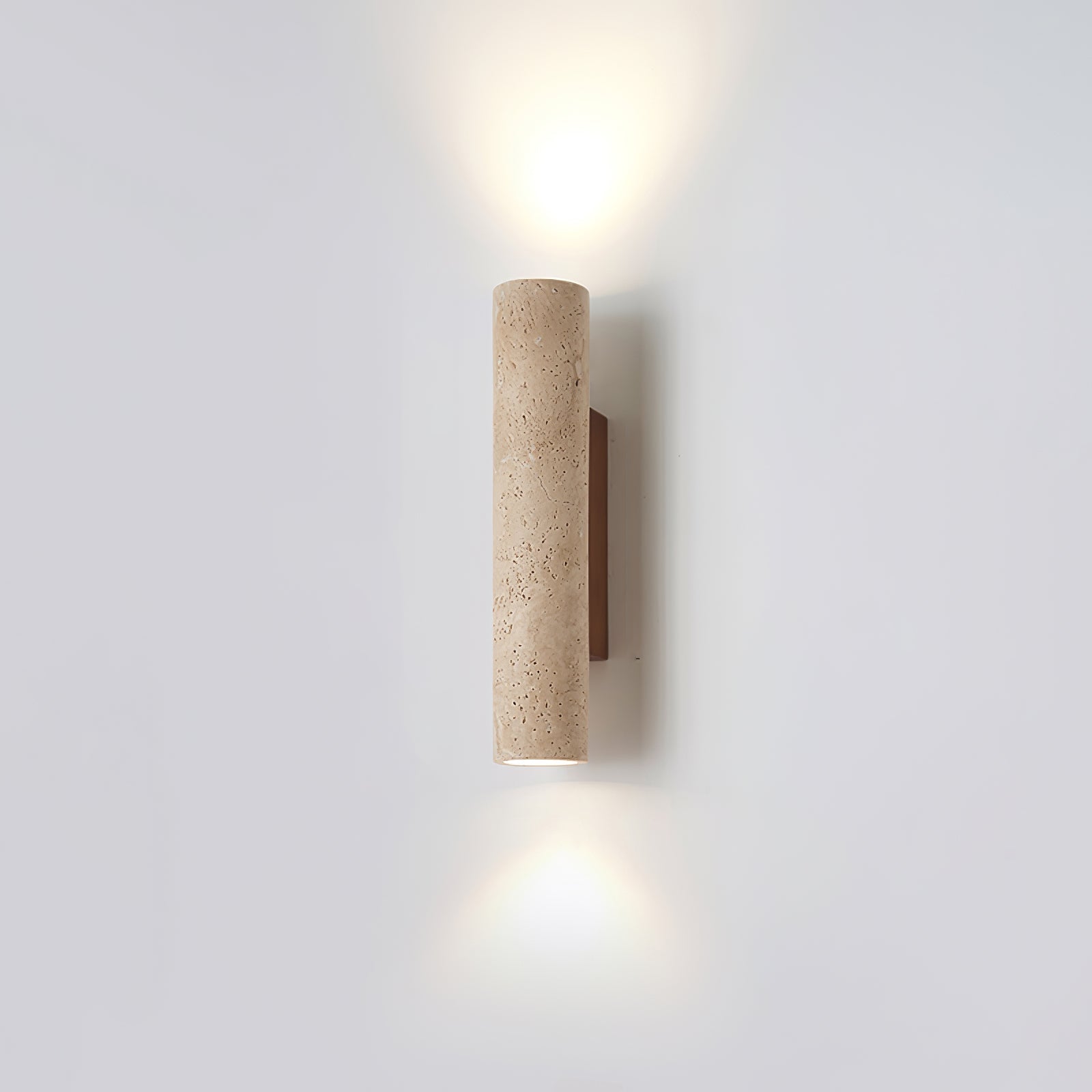 Wall Lamp Minimalist Cylindrical Travertine Stone Up Down Light