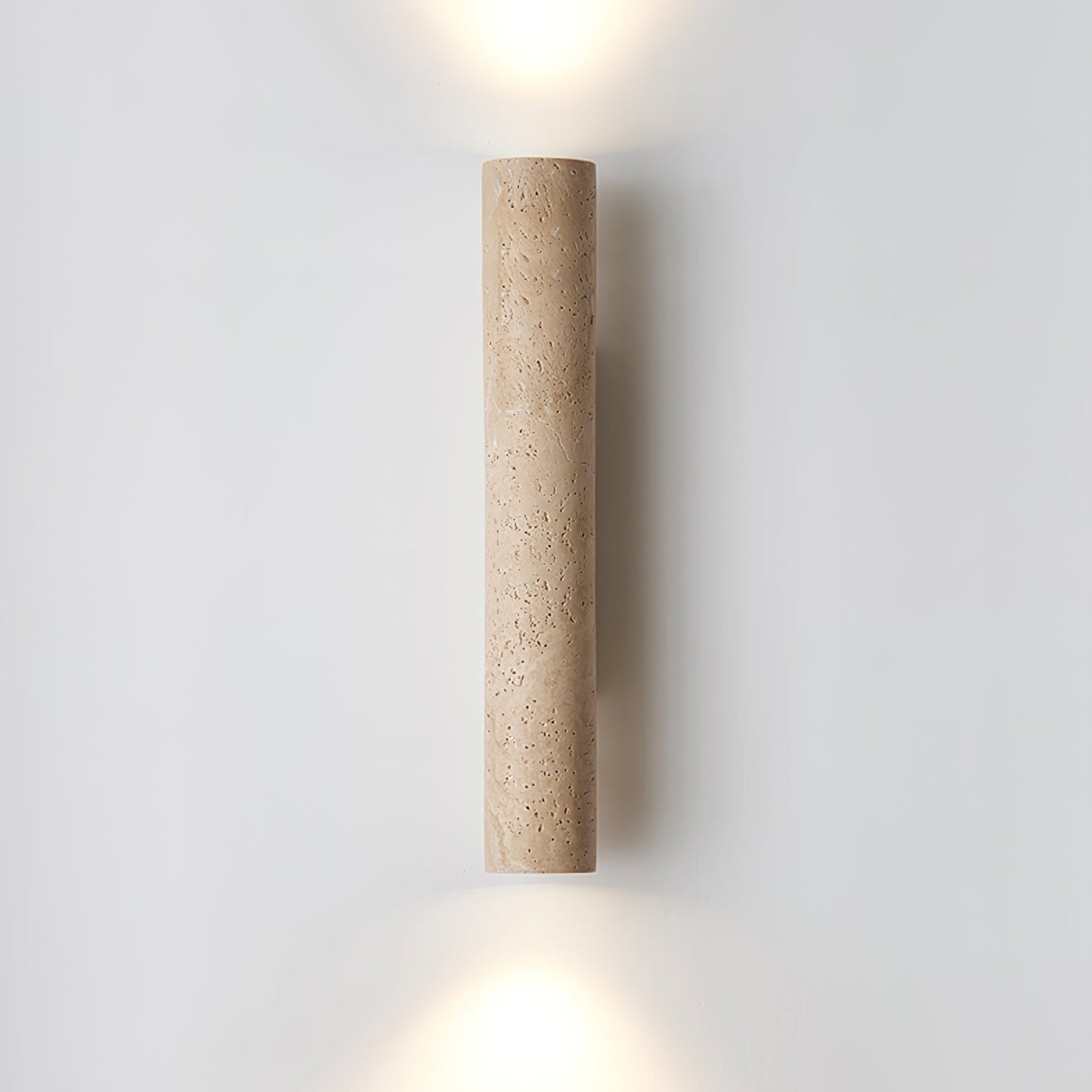 Wall Lamp Minimalist Cylindrical Travertine Stone Up Down Light