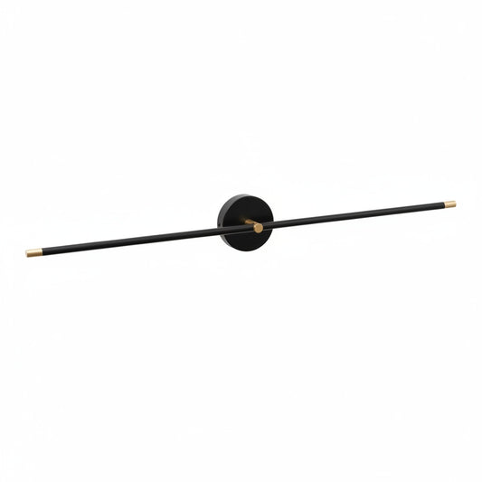 Wall Lamp Minimalist Linear LED Rod with Integrated Light and Round Base