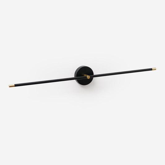 Wall Lamp Minimalist Linear LED Rod with Integrated Light and Round Base