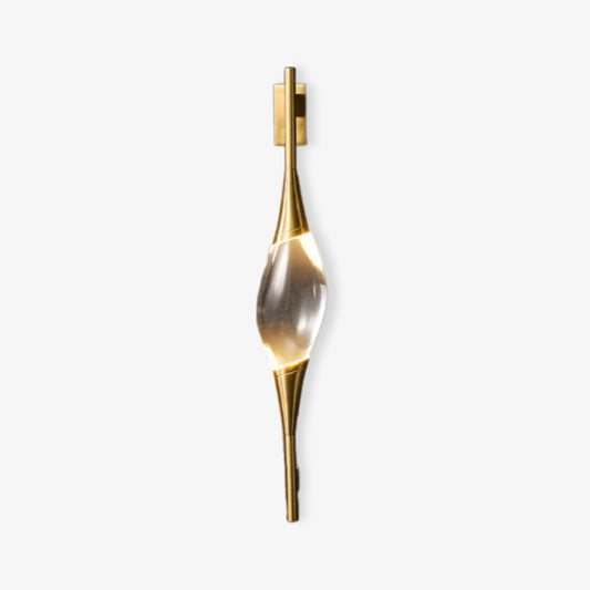 Wall Lamp Modern Art Deco with Crystal Glass Shade and Integrated LED