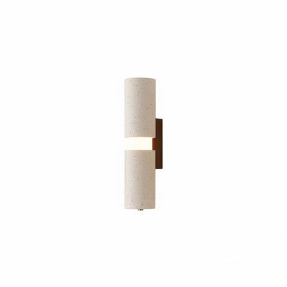 Wall Lamp Modern Minimalist with Up and Down Light and Stone Cylinder Shades