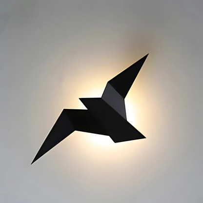 Wall Lamp Modern Origami Bird Shape with Integrated LED and Warm Glow