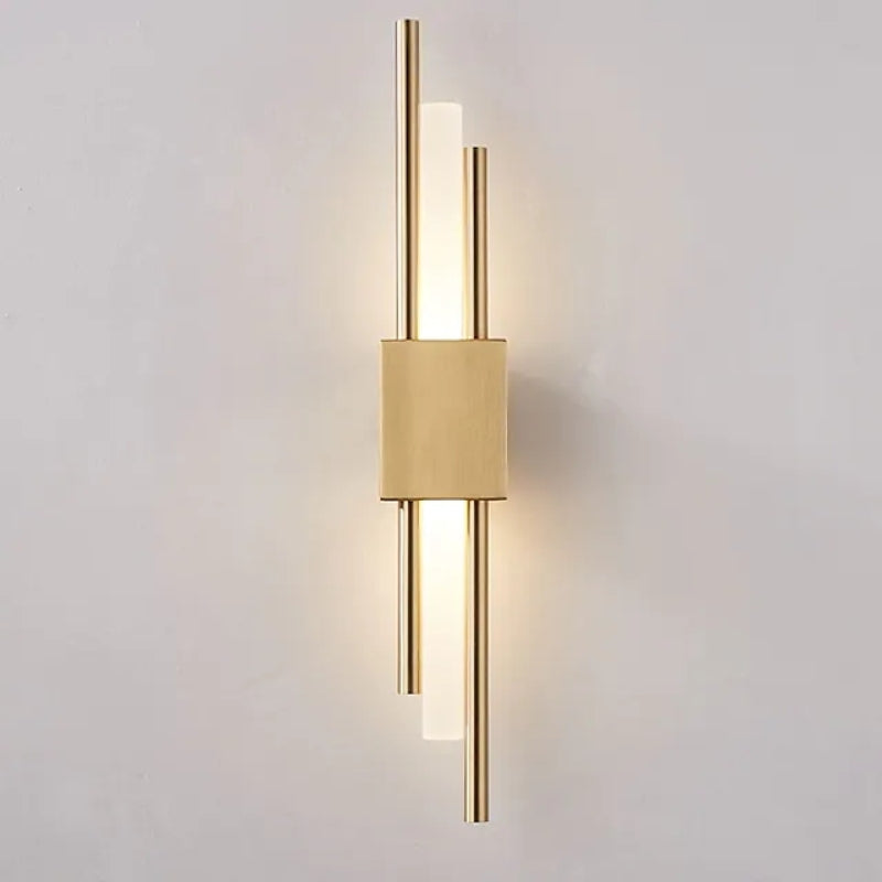 Wall Lamp Modern with Marble Base and Dual Tube LED Design