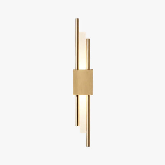 Wall Lamp Modern with Marble Base and Dual Tube LED Design