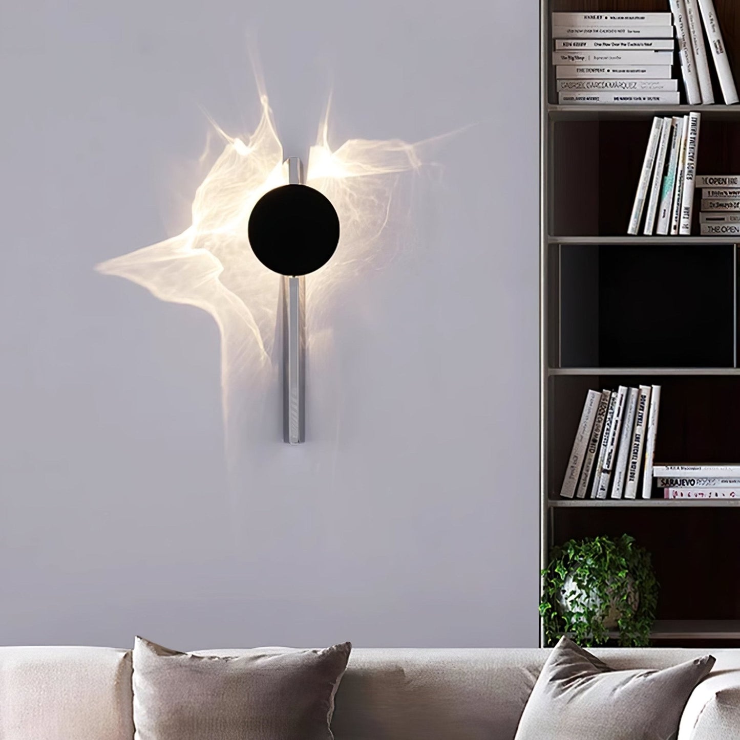 Wall Lamp Modern with Round Shade and Dramatic Light Shadow Effect