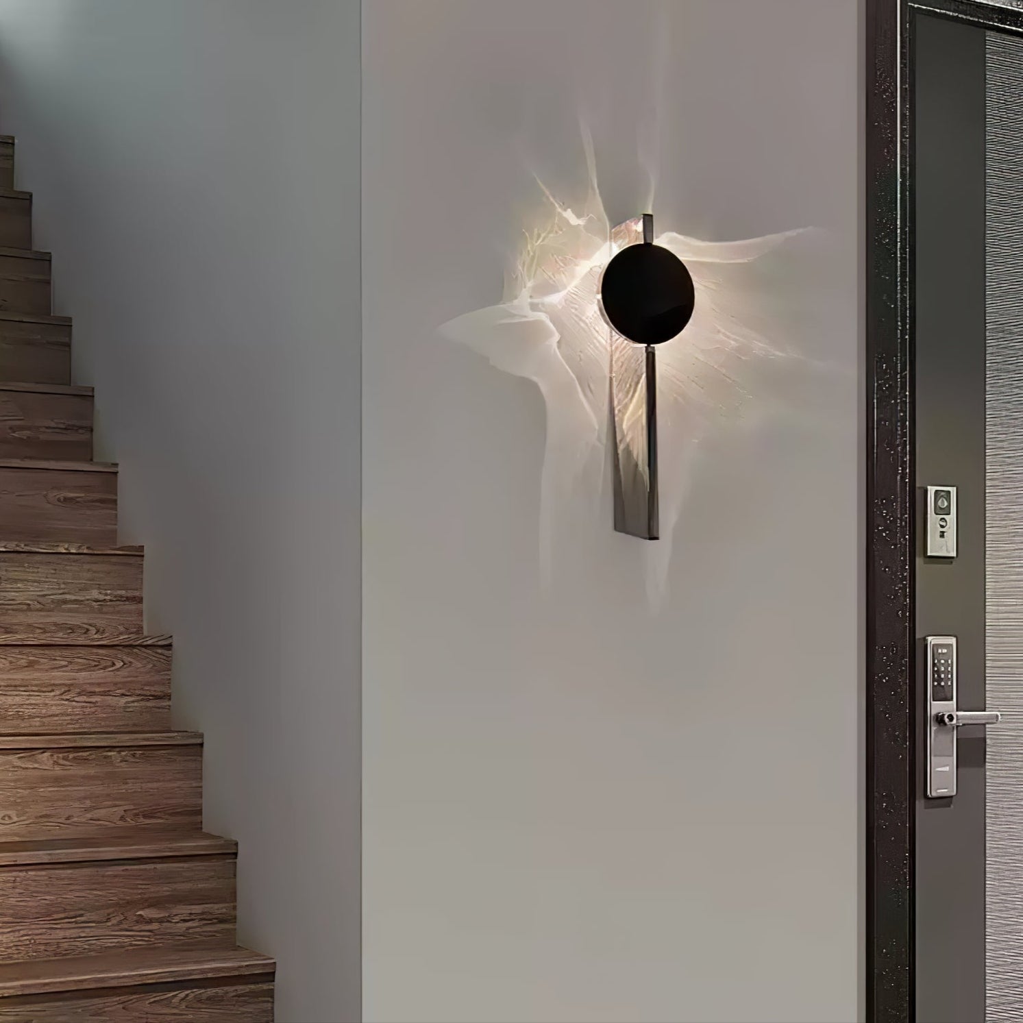 Wall Lamp Modern with Round Shade and Dramatic Light Shadow Effect