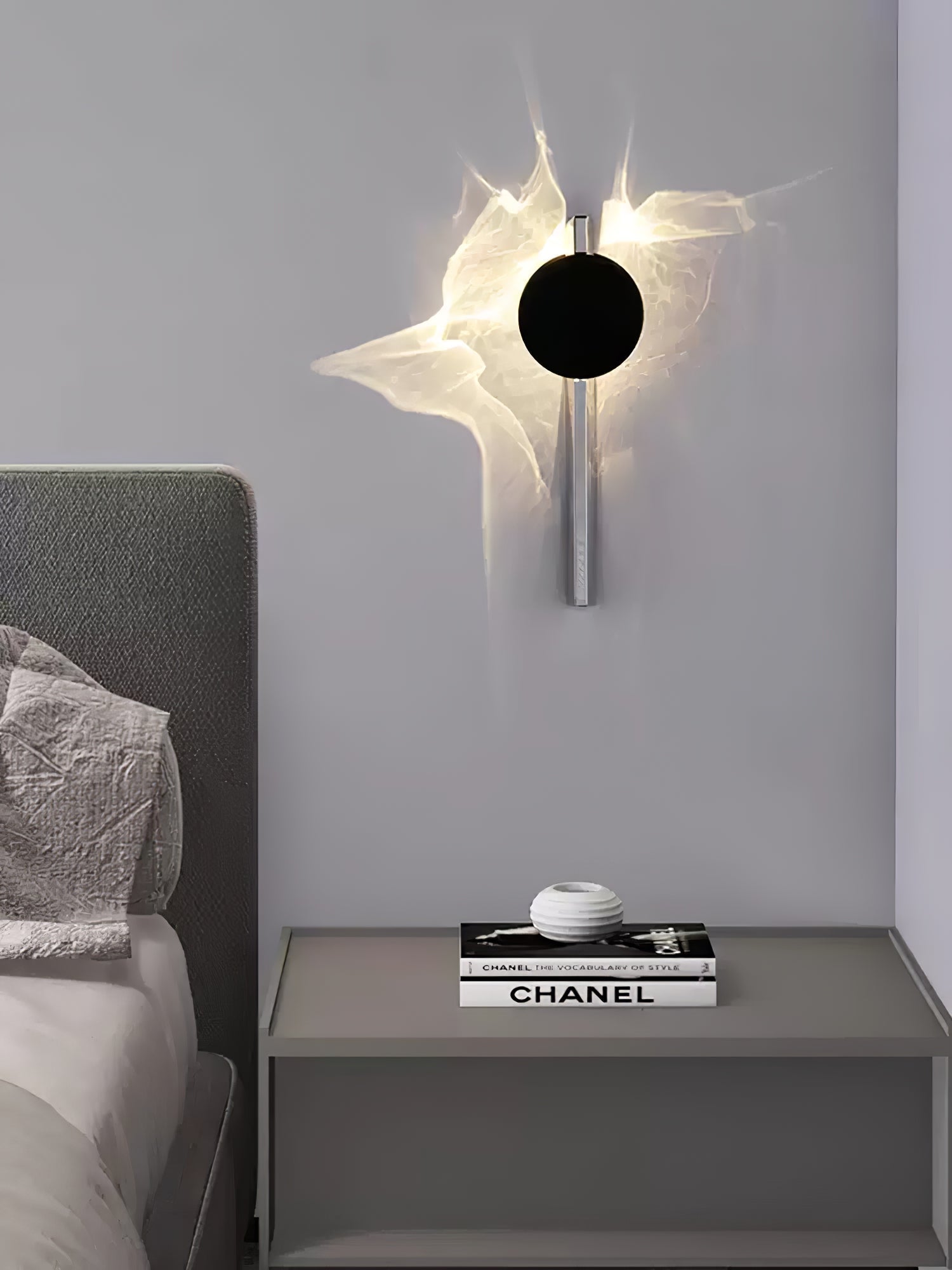 Wall Lamp Modern with Round Shade and Dramatic Light Shadow Effect