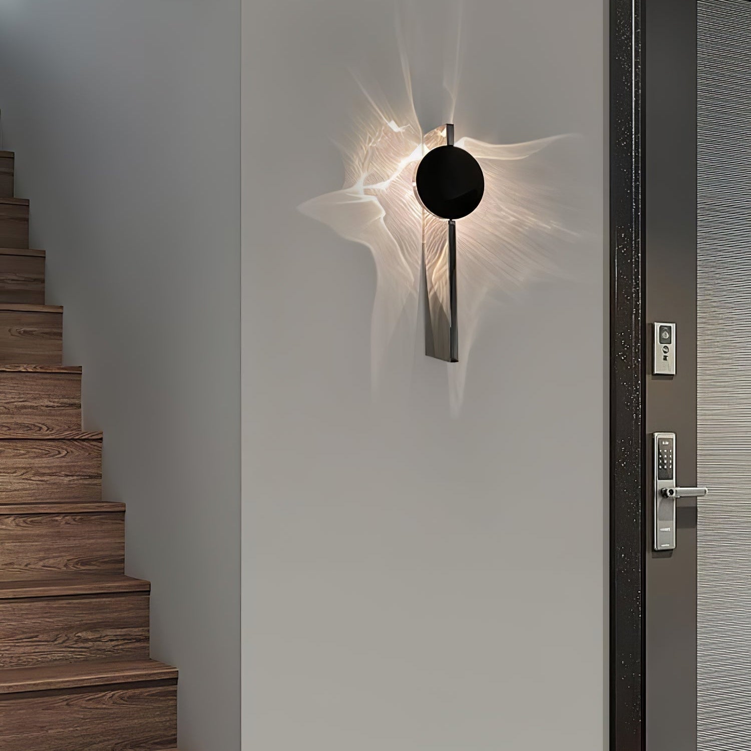 Wall Lamp Modern with Round Shade and Dramatic Light Shadow Effect
