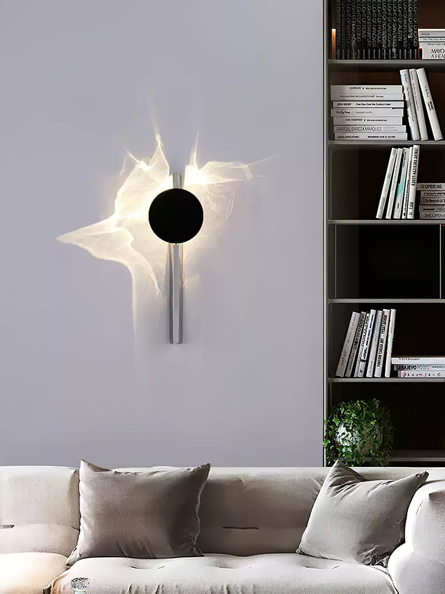 Wall Lamp Modern with Round Shade and Dramatic Light Shadow Effect