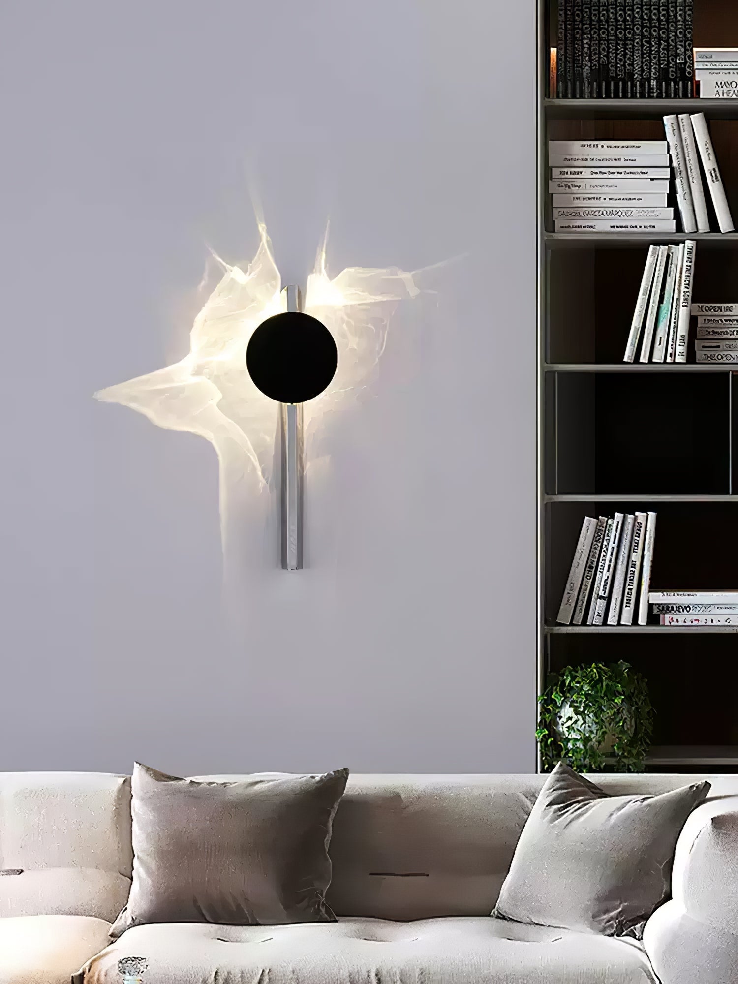 Wall Lamp Modern with Round Shade and Dramatic Light Shadow Effect