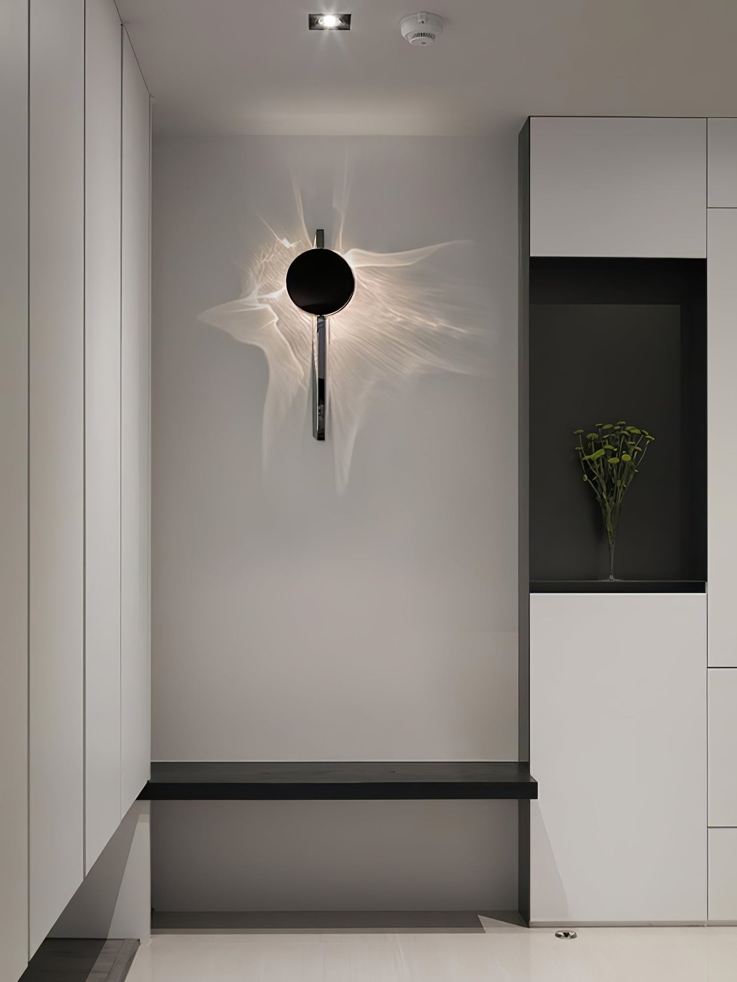 Wall Lamp Modern with Round Shade and Dramatic Light Shadow Effect