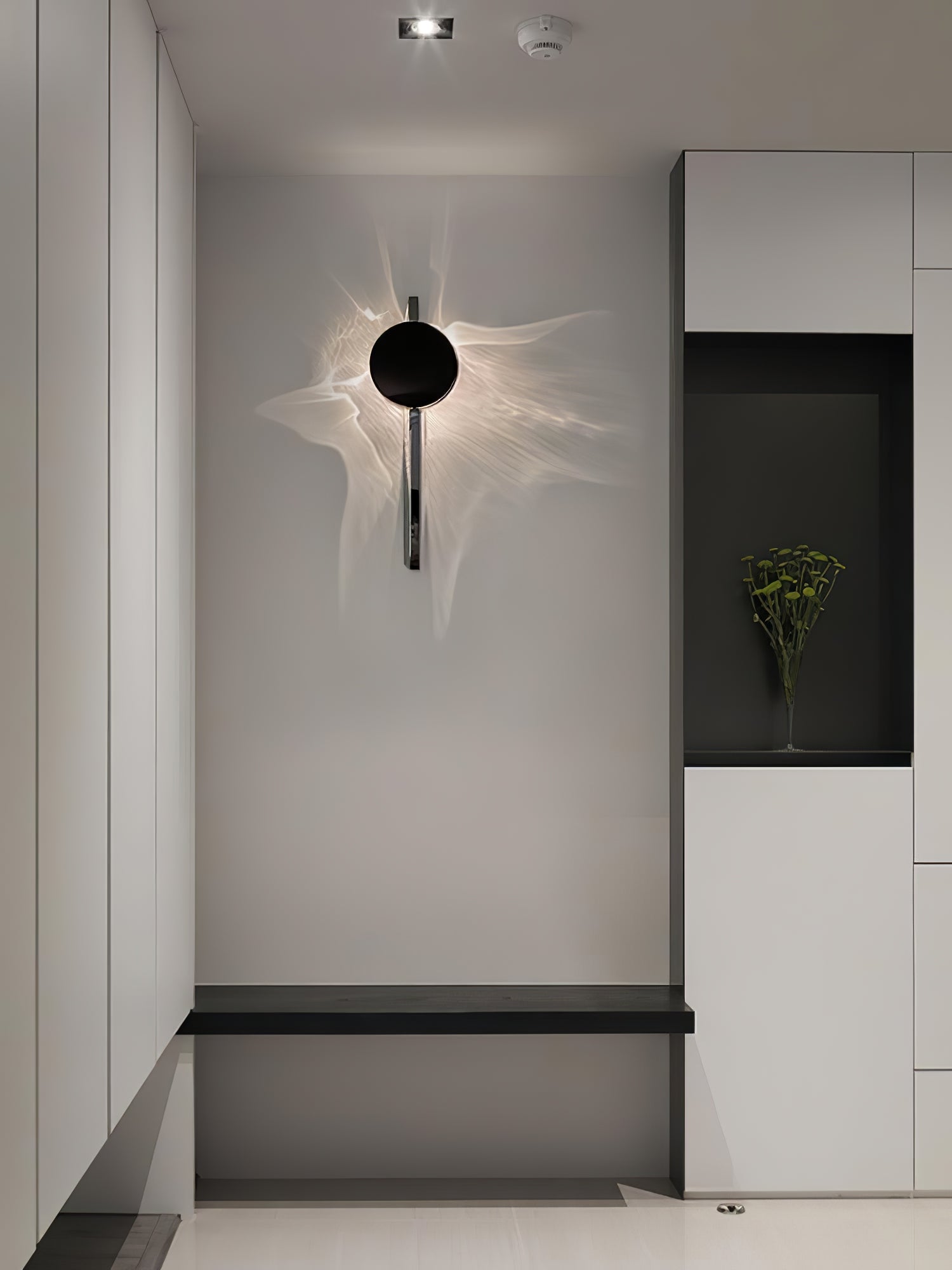 Wall Lamp Modern with Round Shade and Dramatic Light Shadow Effect