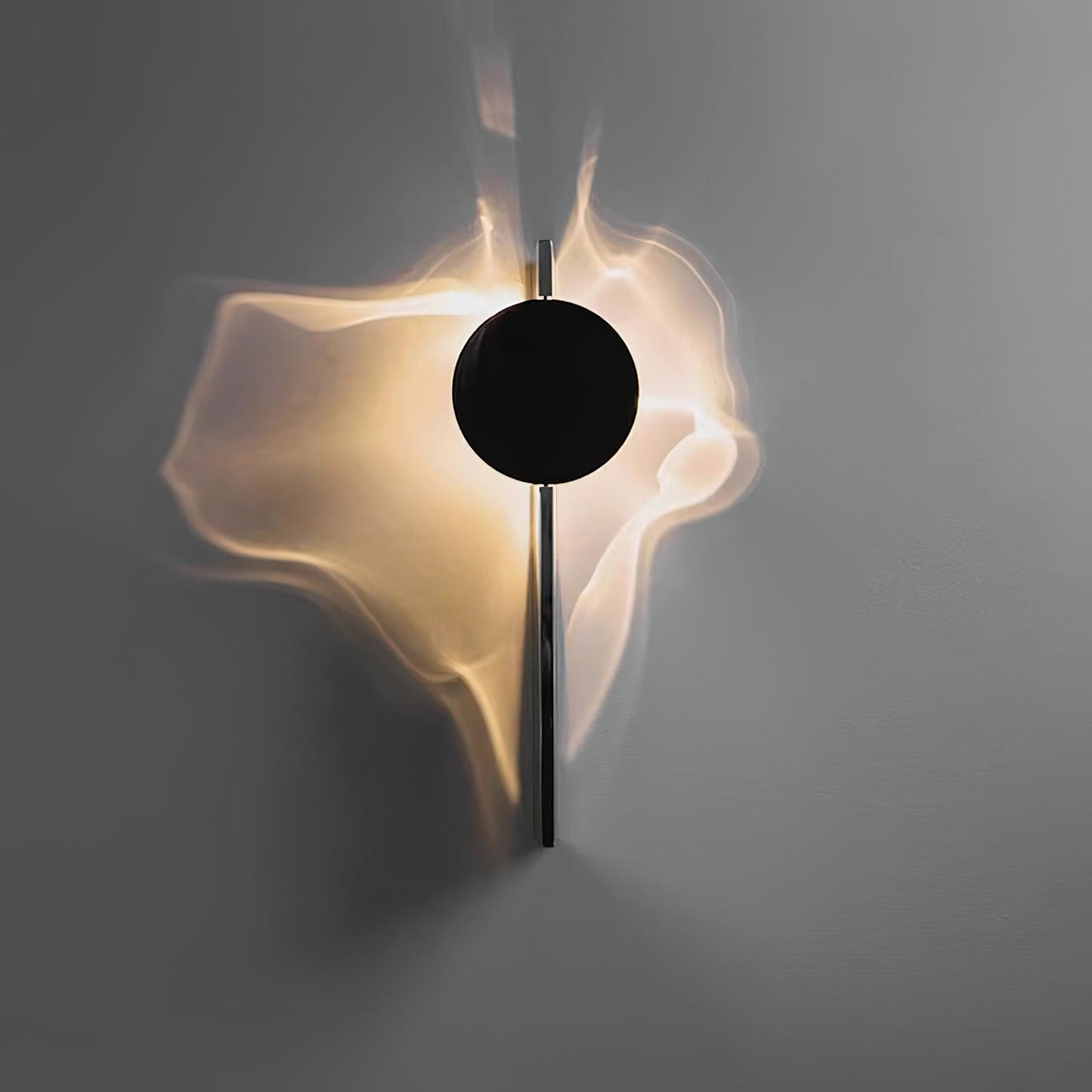 Wall Lamp Modern with Round Shade and Dramatic Light Shadow Effect