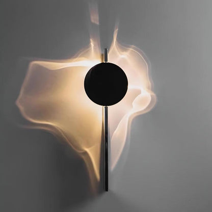 Wall Lamp Modern with Round Shade and Dramatic Light Shadow Effect