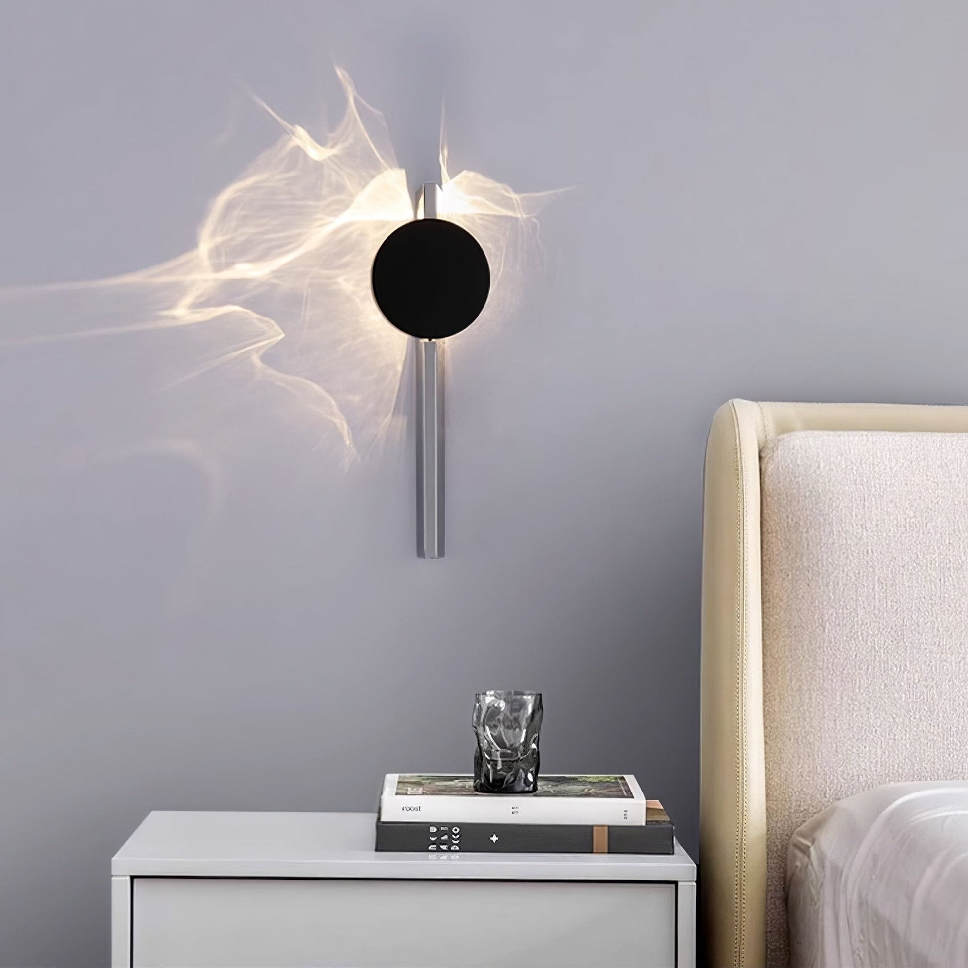 Wall Lamp Modern with Round Shade and Dramatic Light Shadow Effect