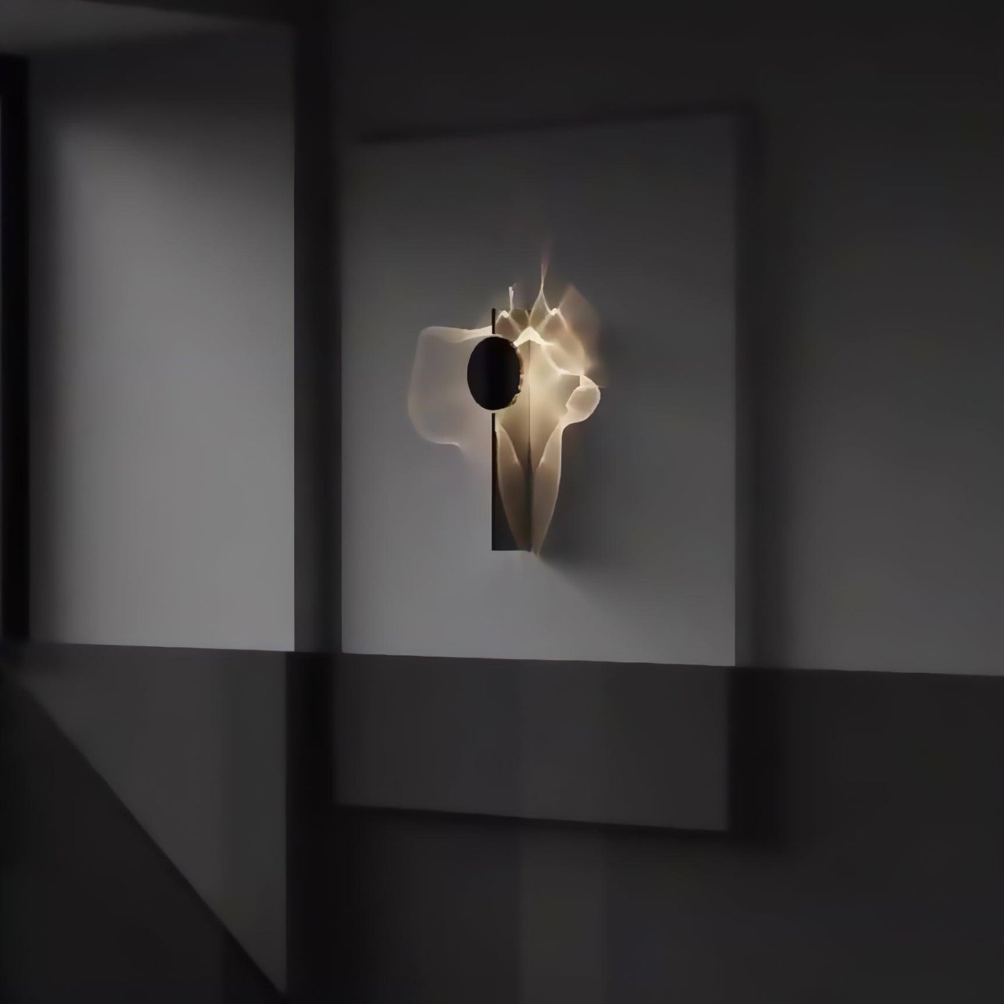 Wall Lamp Modern with Round Shade and Dramatic Light Shadow Effect