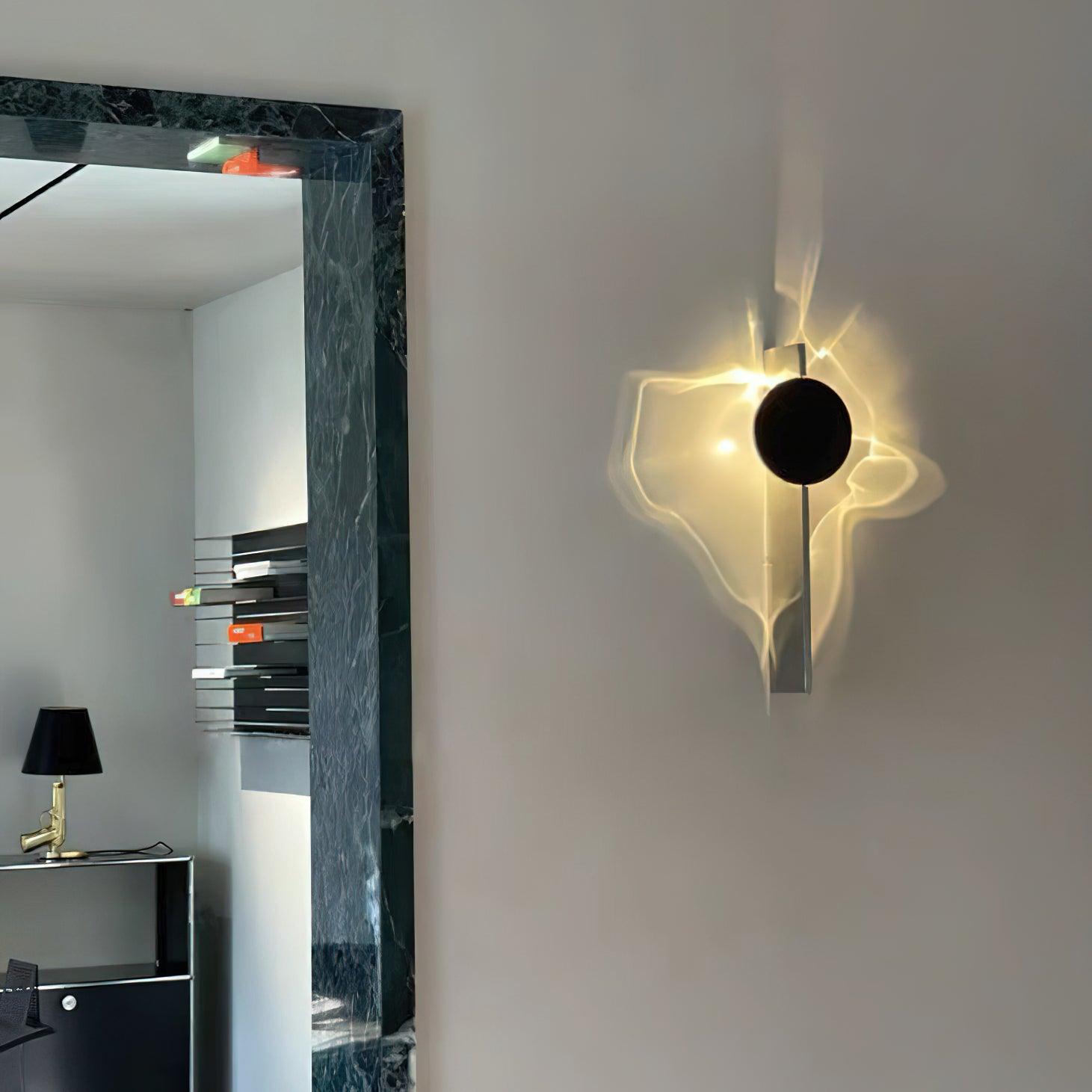 Wall Lamp Modern with Round Shade and Dramatic Light Shadow Effect