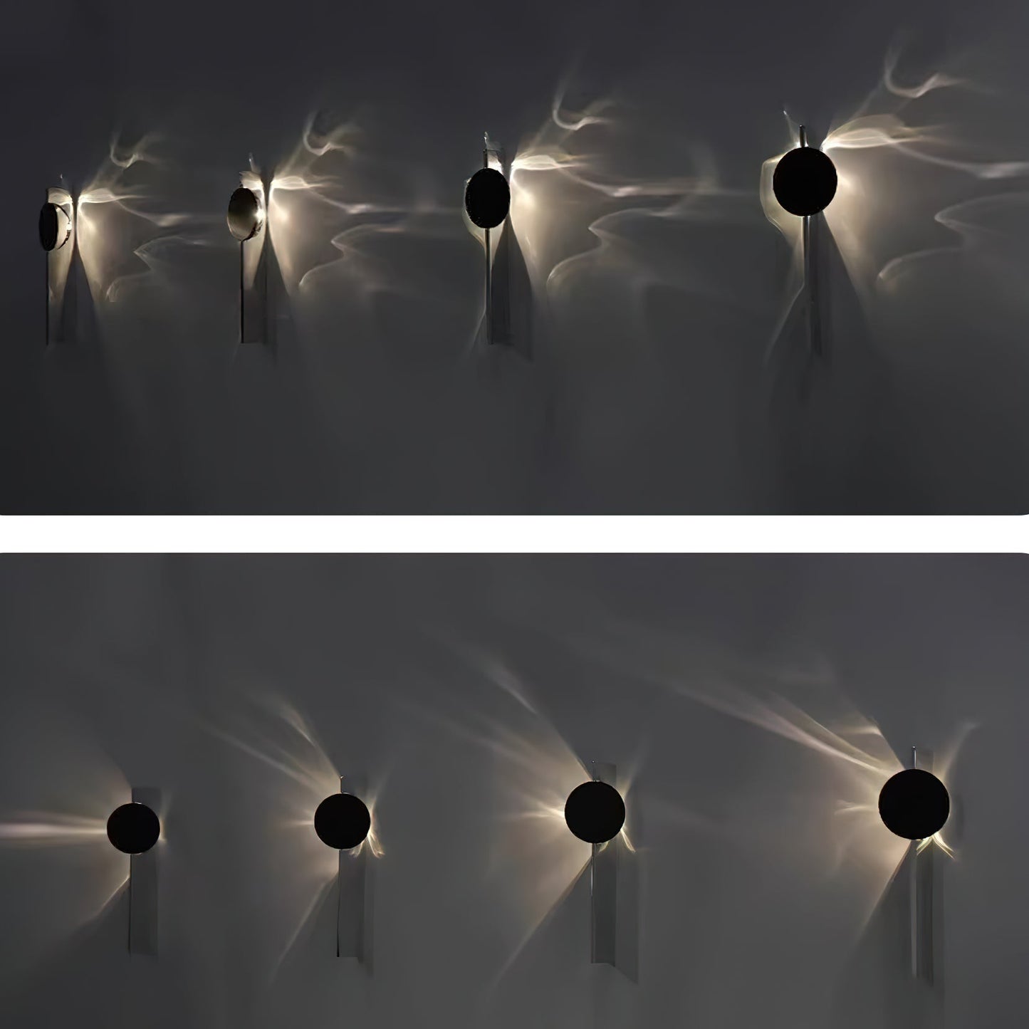 Wall Lamp Modern with Round Shade and Dramatic Light Shadow Effect