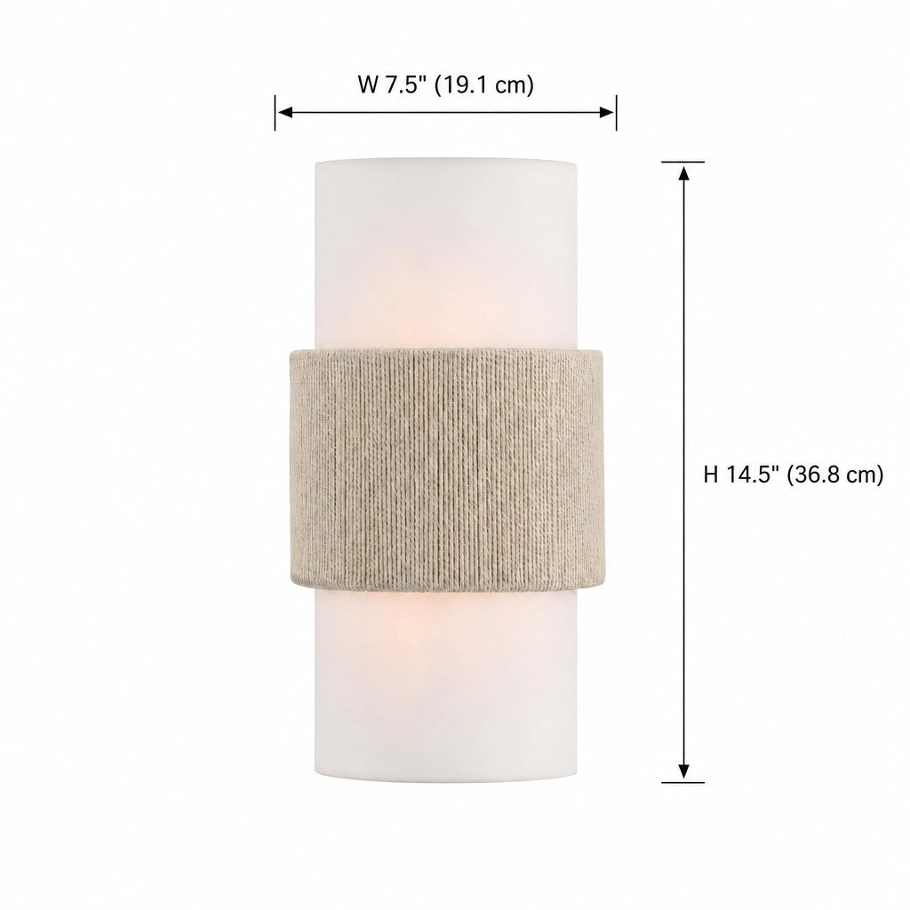 Wall Lamp Scandinavian Minimalist with Rope Band and Cylindrical Shade